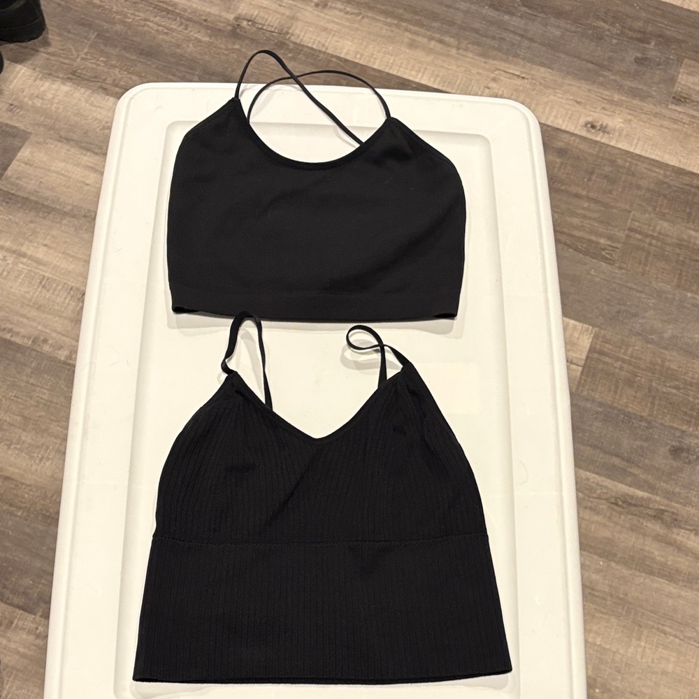 Two Black Workout Tops